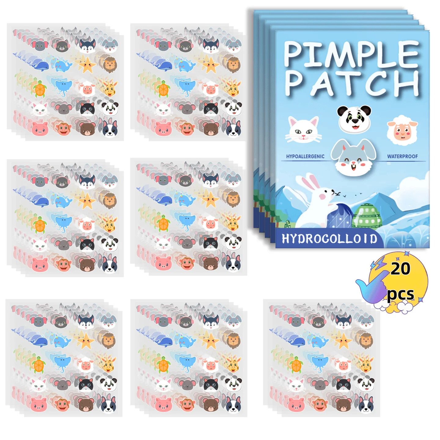 20pcs Acne Patch, Covers Pimple And Acne, Acne Pimple Patch for Covering Zits And Blemishes, Spot Stickers for Face And Skin.