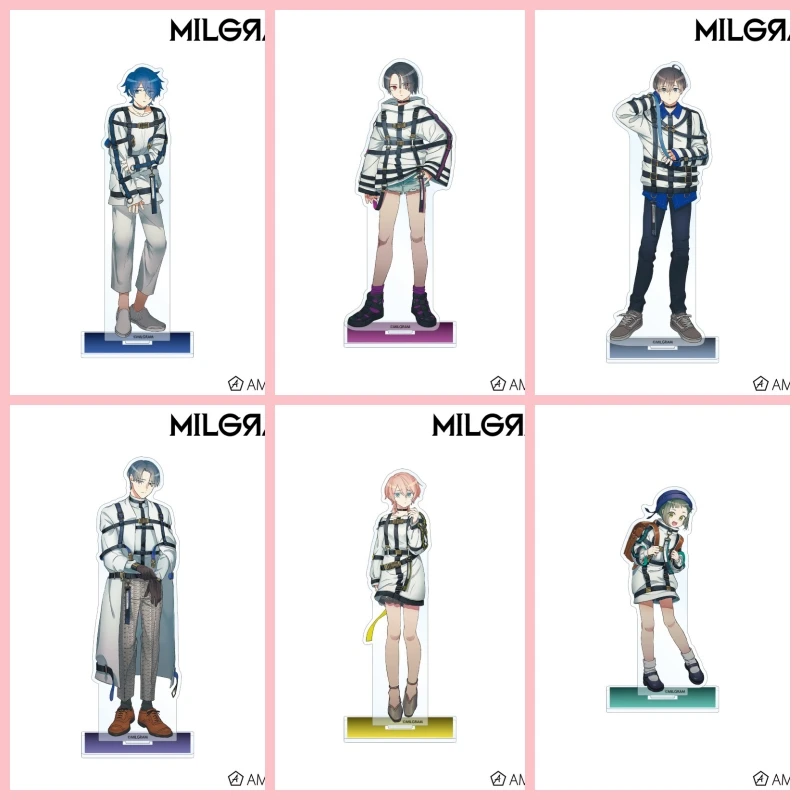 

Game Anime MILGRAM Acrylic stand Doll Es Haruka Sakurai Mu Kusunoki Cosplay Desktop ornaments Good Fans Christmas gifts 15CM