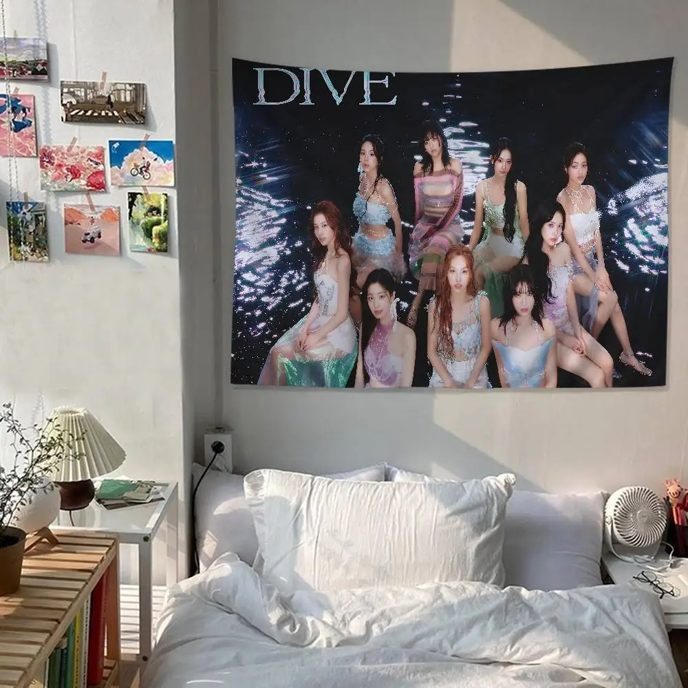 

Настенный гобелен K-pop T-Twices DIY, настенный ковер с цветочным узором в стиле хиппи, декор для общежития, настенное искусство