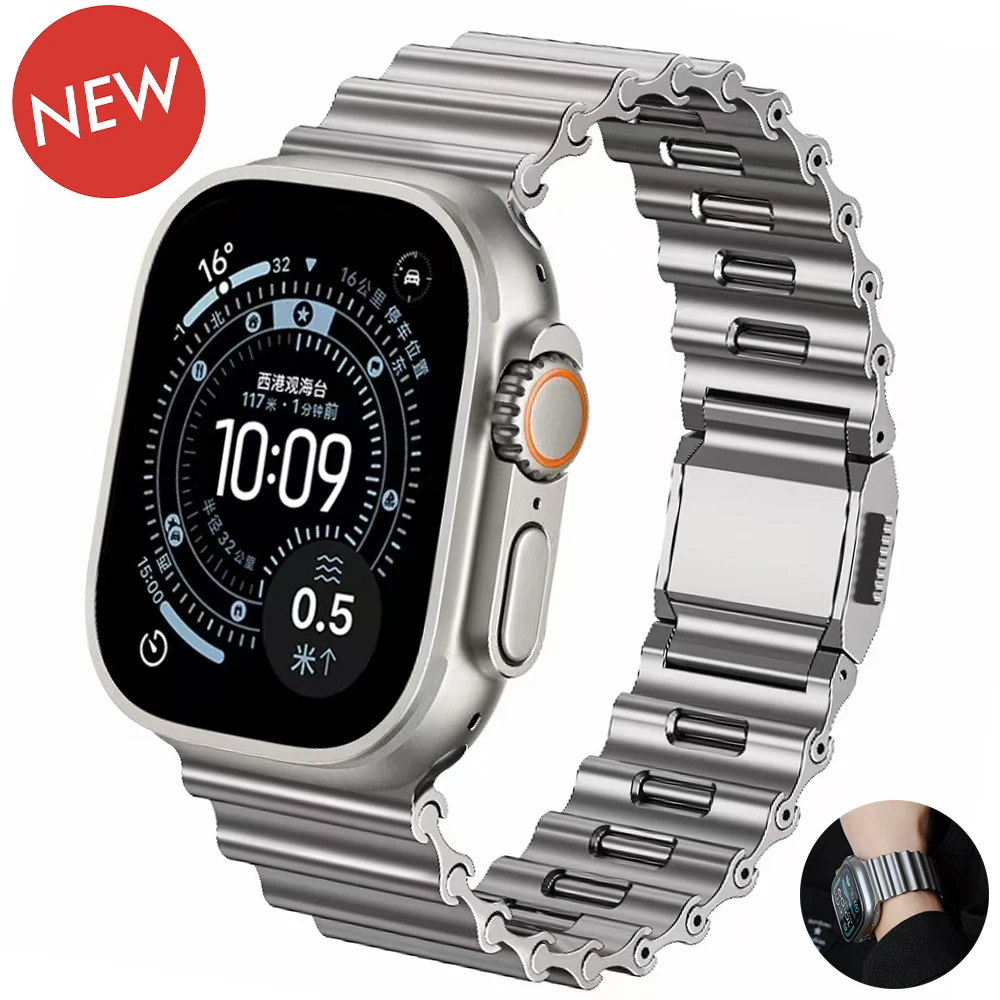 

Stainless Steel Strap for Apple Watch 10 11 46mm 42mm Ultra 3 2 49mm Magnetic Bracelet for Iwatch Series 9 8 7 6 5 45mm 44mm