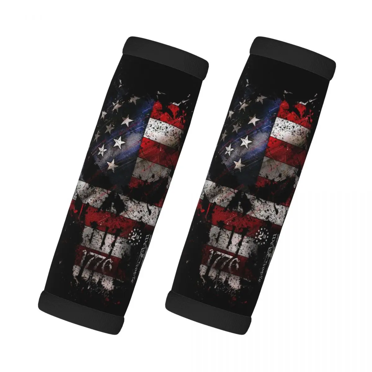 

Custom Punisher Skull Cornhole Board Wrap Design Bundle Luggage Handle Wrap Suitcase Identifier 2 PCS For Door Handle