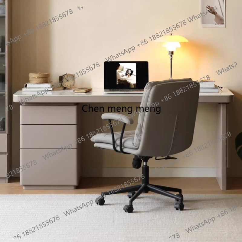 Italian Light Luxury sintered stone Room desks Computer desk room offices office desks and workstations desk with drawers