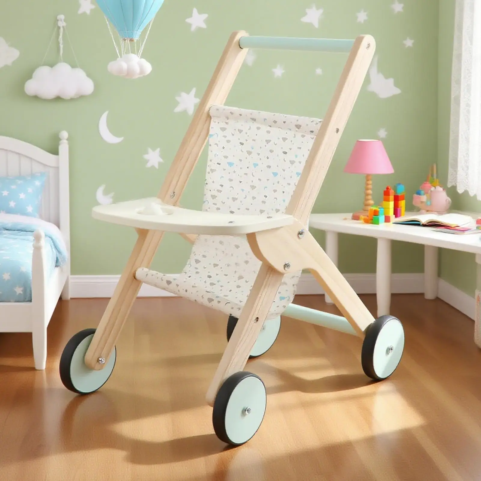 Baby Push Walker Shopping Cart Learning Walk Toys Interactive Educational Toys For Kids Boys Girls Birthday First Step Role Play