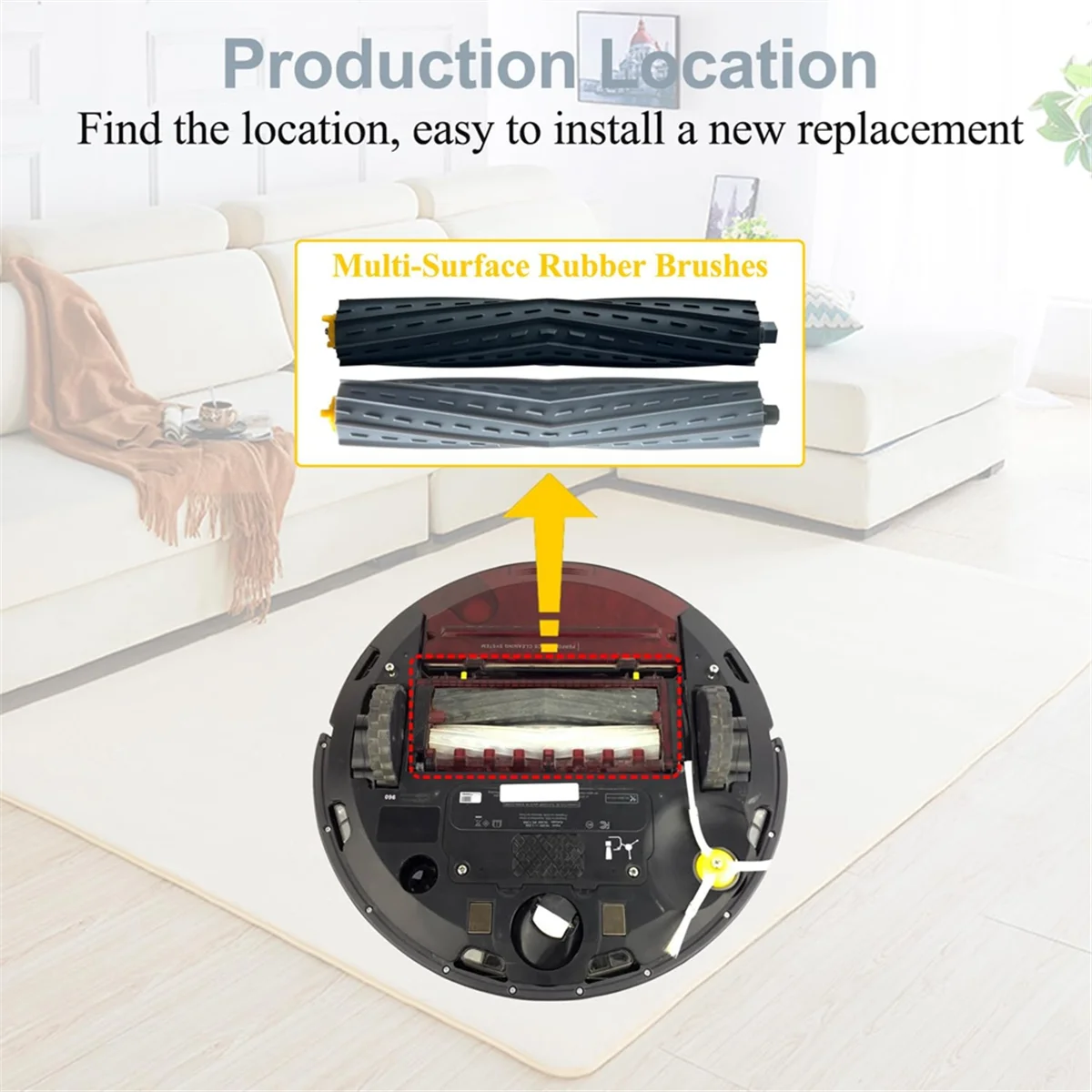 

Replacement Parts for iRobot Roomba 900 800 Series, 980 960 860 850 861 866 870 890 Vacuum Main Side Brush Hepa Filter