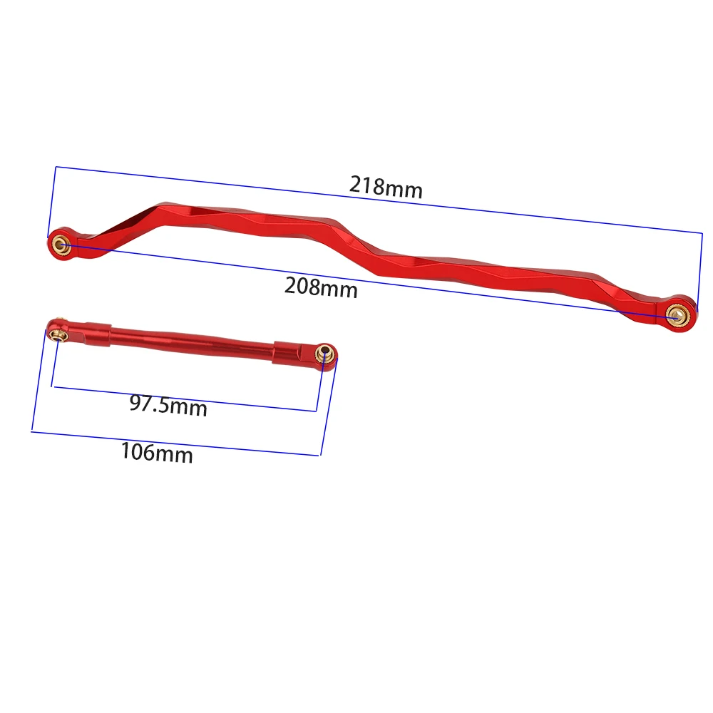 Metal Chassis Suspension Links Rear Trailing Arm 12MM Hex Brake Disc 17T Pinion Gear for 1/10 Axial RBX10 Ryft Rock Bouncer Part