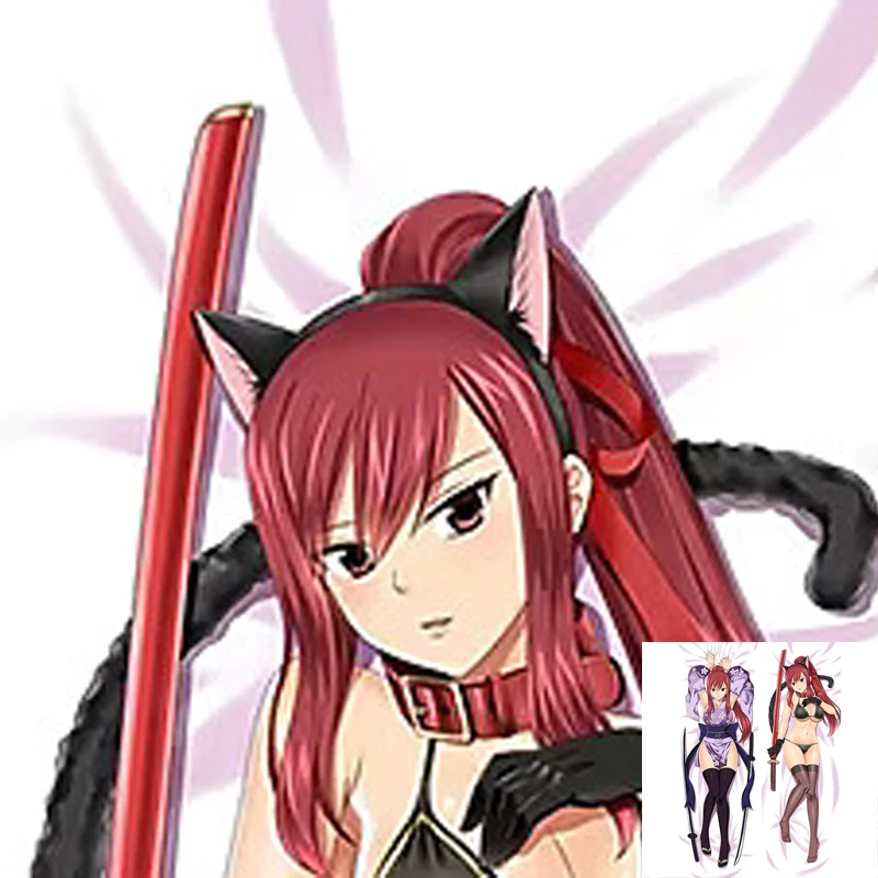 

Anime Pillow Cover Dakimakura Erza 2 Side Printed Hugging Body Pillowcase Cushion Cover Bedding Decor