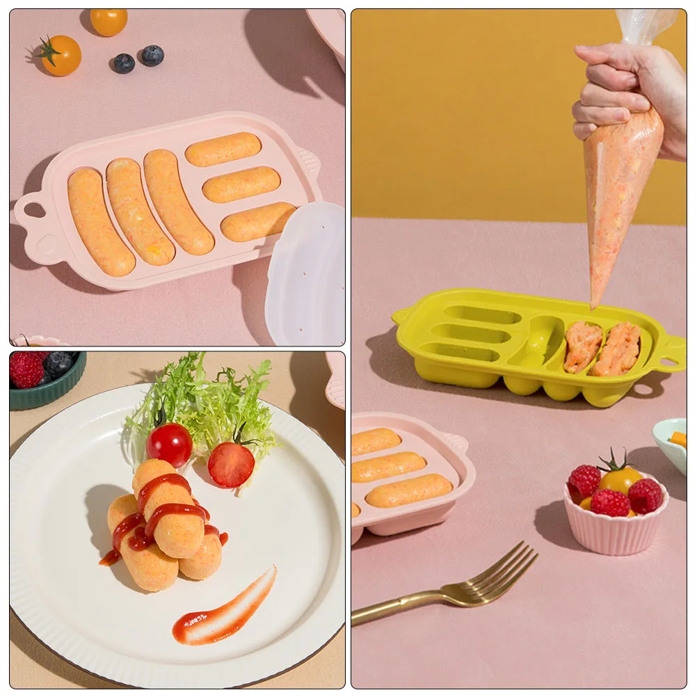 

1 Set Silicone Sausage Mold Reusable Food Grade Safe For Oven Microwave Fridge Chocolate Diy Ham Hot Dog Baking Meat
