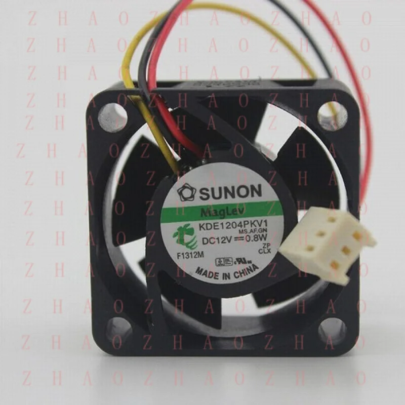 L+ for SUNON Maglev KDE1204PKV1 4020 Cooler Cooling Fan DC 12V 0.8W 3Pin 40mm x 20mm