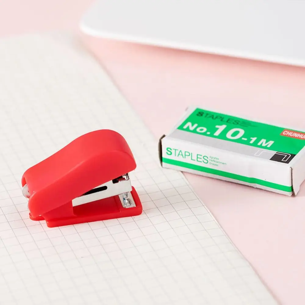 Portable Effortless Labor-Saving Stapler Set Paper Binding Small Bookbinding Machine Fixing Paper Stapling Tools Student