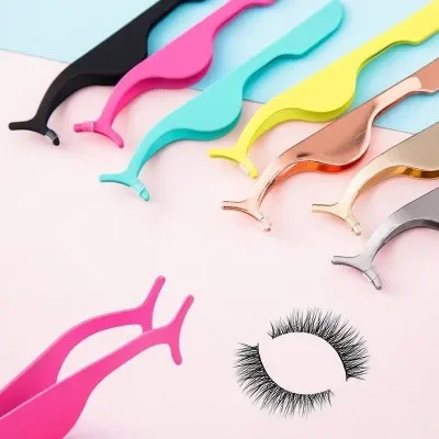 Lash Tweezers Eyelash Curler Fake Eye Lash Applicator Magnetic Eyelashes Auxiliary Clip False Eyelash Extension Makeup Tool