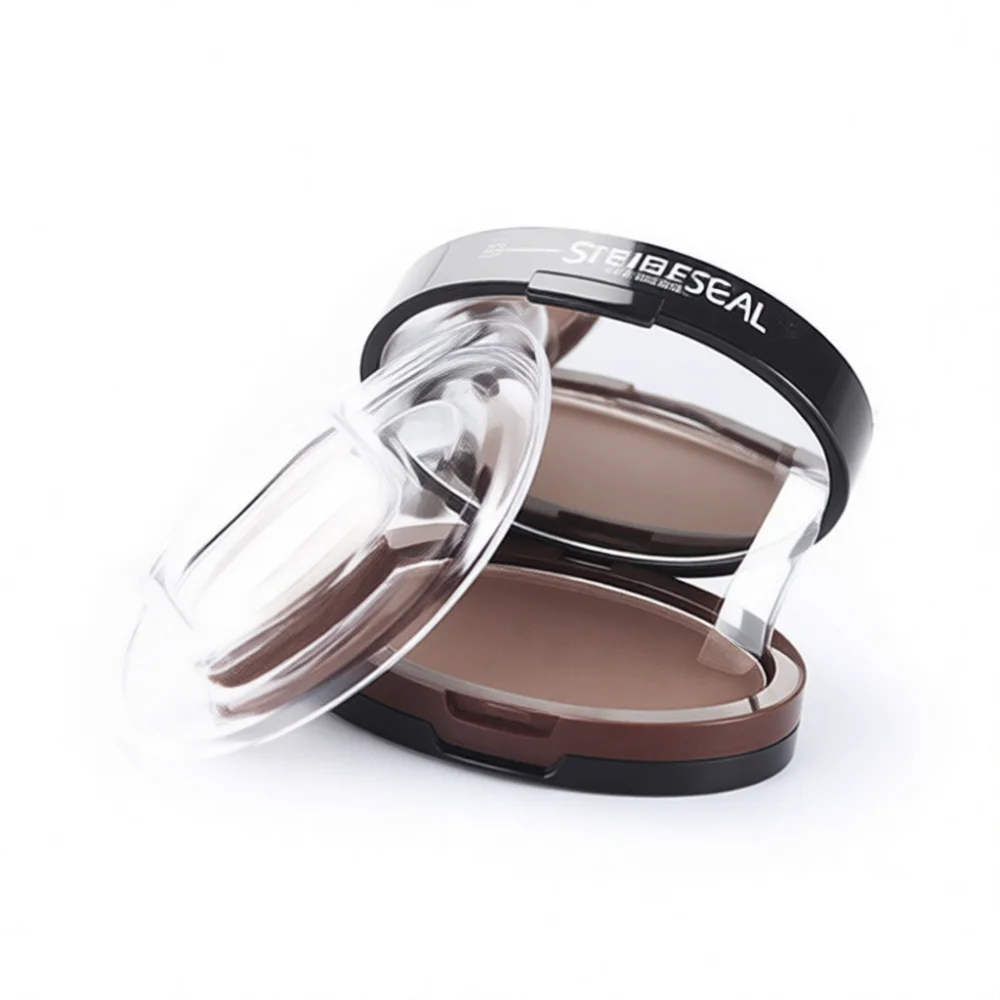 Gemeng Eyebrow Stamp Powder Double Layer Palette Waterproof Sweatproof Natural Brow Color Enhancer Beginner Makeup Set