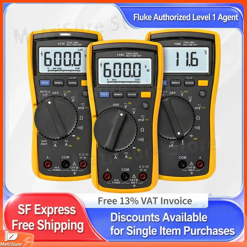 Digital Capacitance Meter Multimeter Tester with True RMS Auto Range Backlit LCD for Electronics Repair HVAC Automotive