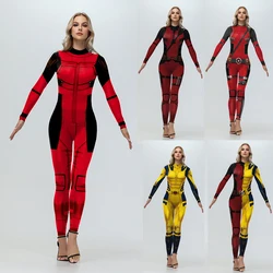 American Movie Hero Jumpsuit Halloween Anime Bodysuit Wolf Hero Cosplay Costume Party Catsuit Festival Zentai Suit Rompers