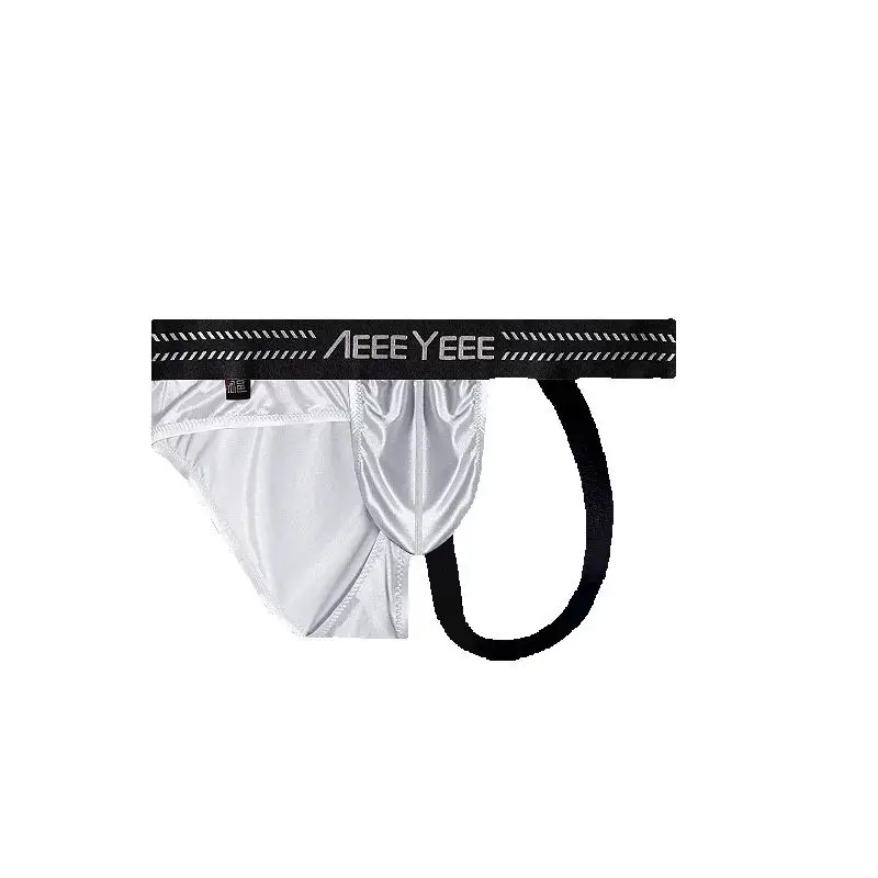 

Underpants Men's Triangle Underpants Low waisted Ice Silk Traceless Ultra thin Breathable Transparent thongs A714