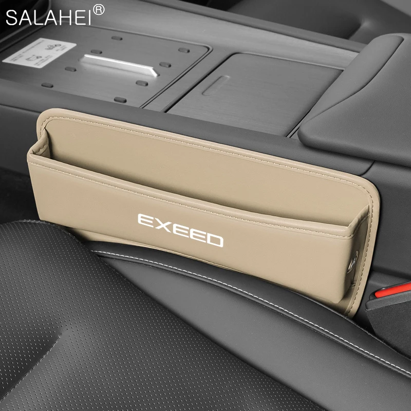 Leather Car Seat Gap Organizer Console Crevice Filler Side Storage Box For Chery Tiggo 4 5X 7 Pro 8 Exeed Txl Tx Lx Accessories