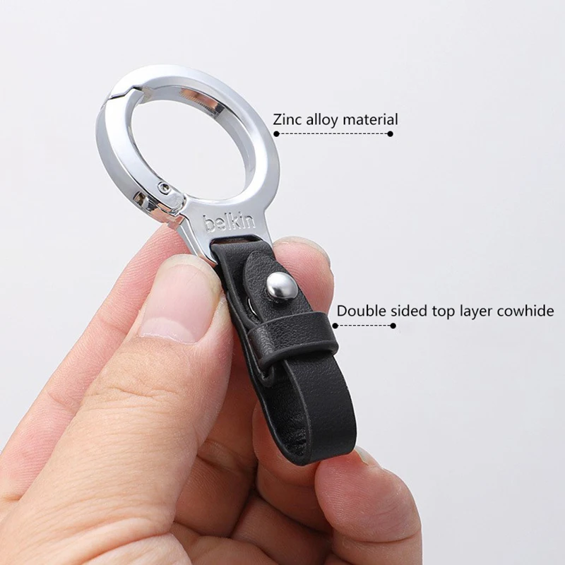 Personalized Anti Loss Key Pendant Leather Keychain Car Key Holder Portable Carabiner Waist Belt Buckle Durable Key Ring For Men