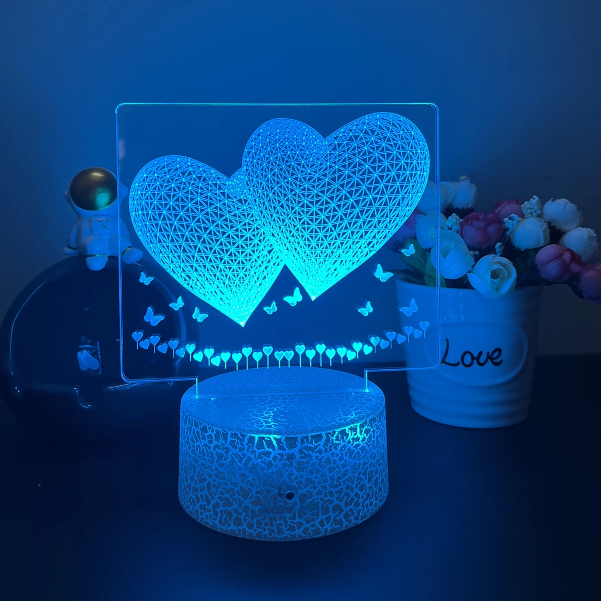 Love Beauty  Night Light 3D Illusion Lamp Mange Avatar Room Decor Gift Decoration Children\'S