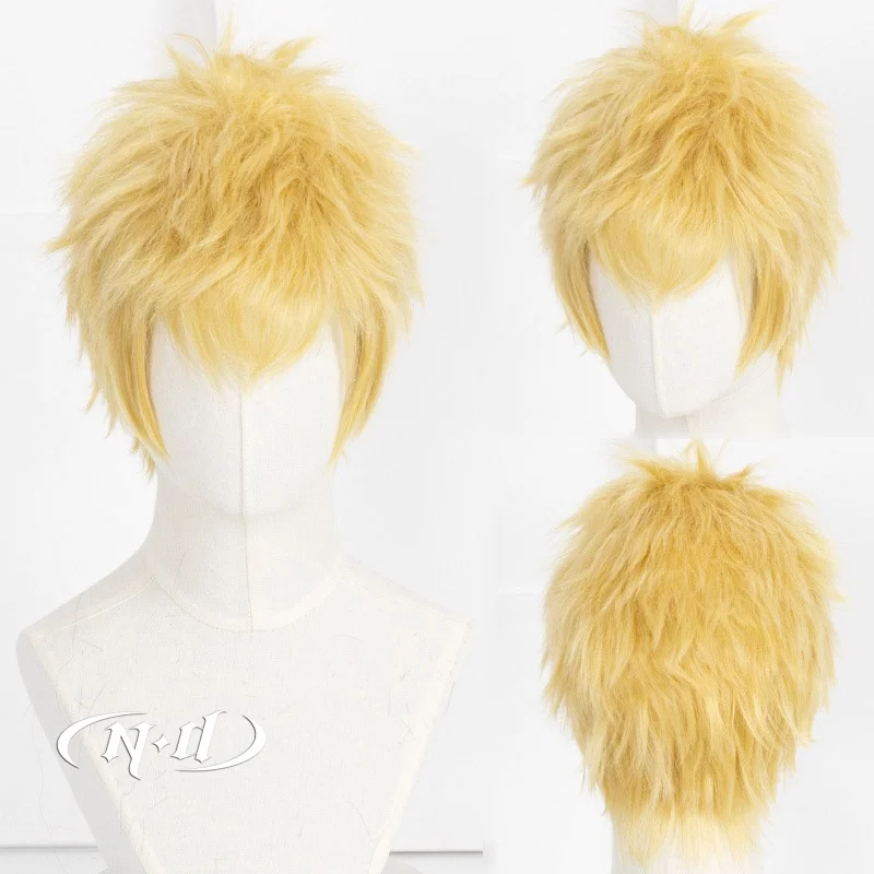 ND Ryuji Sakamoto Cosplay Wigs Megami Tensei Anime Cos Hair Wigs for Costume Party Comic Con Coser Heat Resistant Synthetic