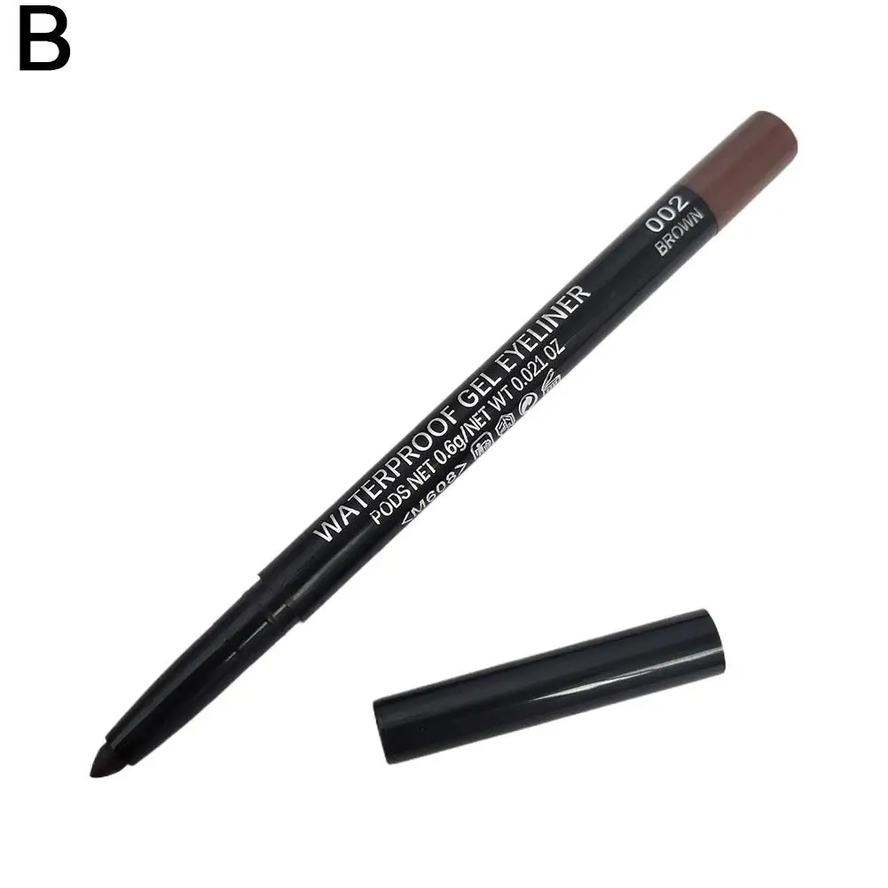 Waterproof Eyeliner Pencil Silky Gel Matte Brown Black Quick Drying Beginner-Friendly Eye Tool Makeup Smudge-Proof Outline S4F8