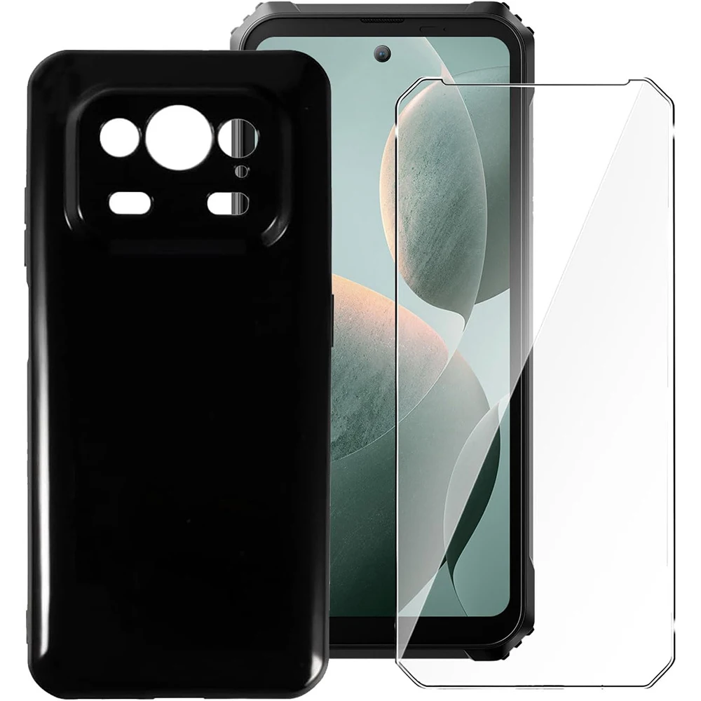 2-in-1 Glass+Silicone Cover For Ulefone Armor 25T Pro 5G Case Tempered Glass Screen Protector For Ulefone Armor 25T Pro 5G