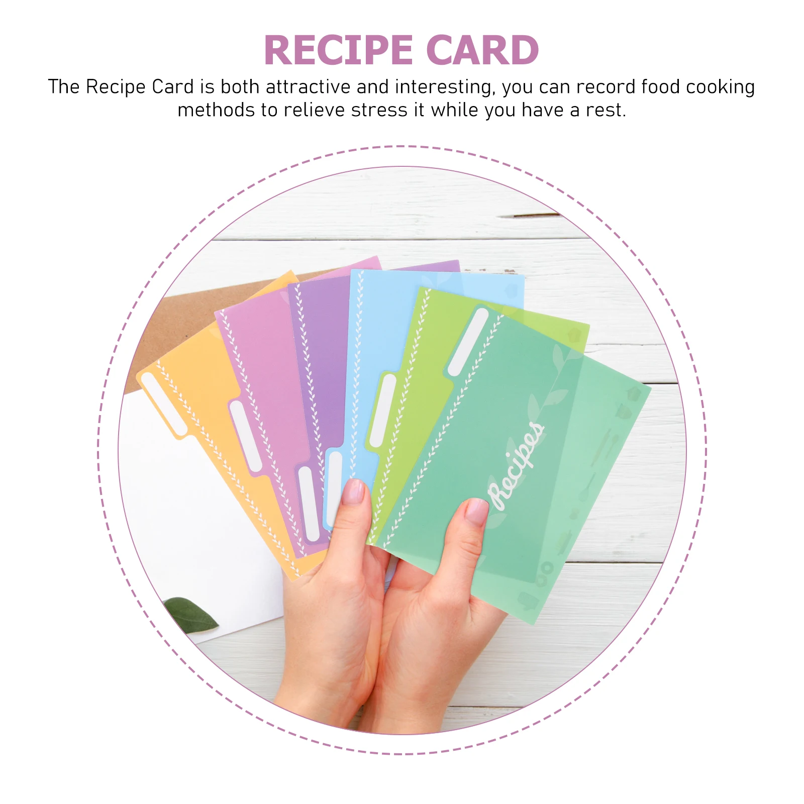 25-teilige Mehrzweck-Rezeptkarten, die sich gegen Verformung beständig sind, ideal für Trennwände und die Dokumentation der täglichen Kochmethode