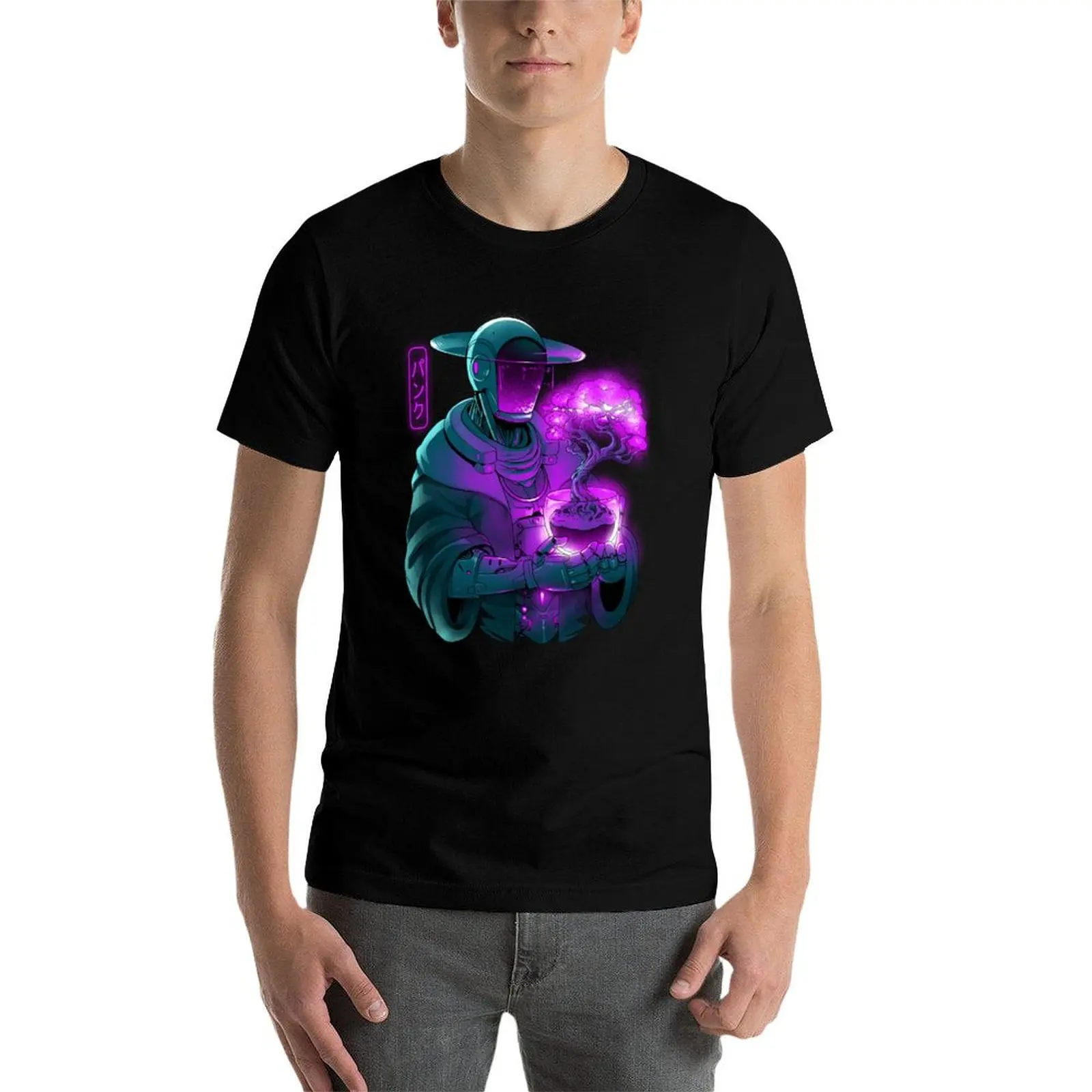 Neon Solarpunk T-Shirt boys whites graphics anime stuff summer clothes t shirts men