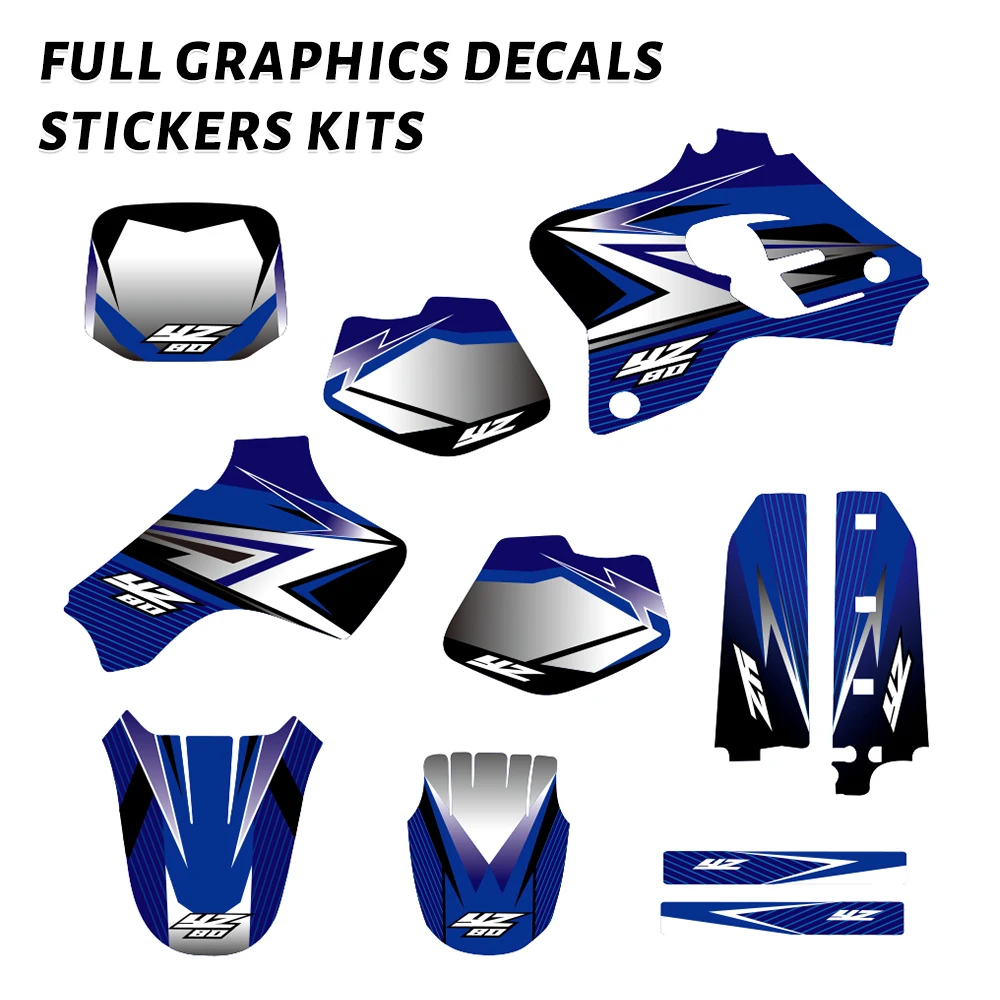 

Персонализированные графические наклейки, фоновая наклейка на обтекатель, подходит для Yamaha YZ80 YZ 80 1993 1994 1995 1996 1997 1998 1999 2000 2001