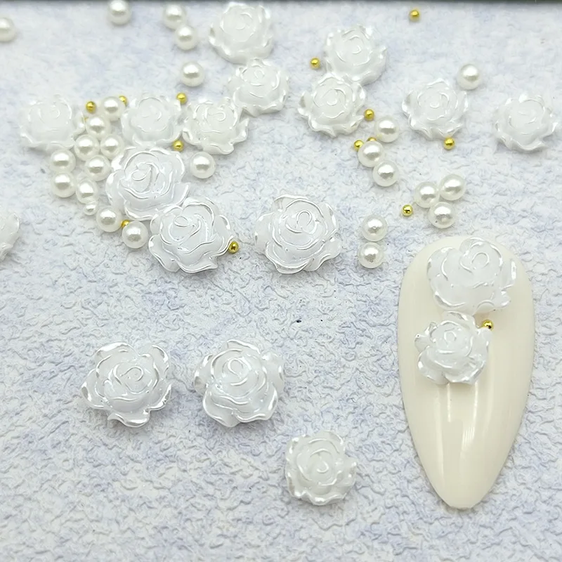 Mini 4mm/6mm/8mm Camellia Flower Resin Flatback Black Rose Wedding Cellphone Jewelry Earing Making Ornament Accessories