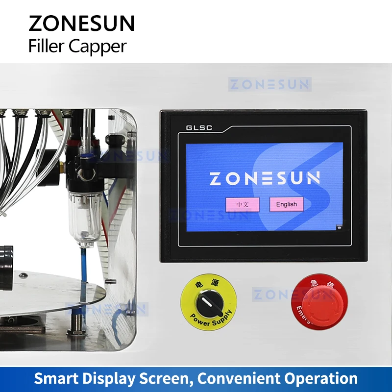 Zonesun صنبور الحقيبة آلة التعبئة الروتاري السائل حشو كابر قطعة واحدة محرك معزز والعتاد مضخة ZS-SVFC1