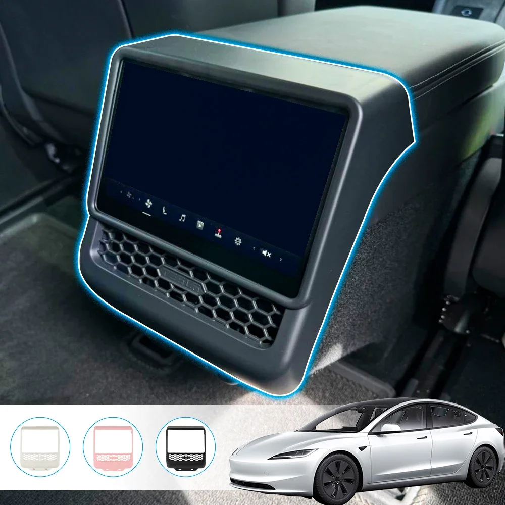 

Для Tesla Model 3 Highland 2024, защитная крышка для заднего экрана, рамка, задняя накладка вентиляционного отверстия, защитная крышка, аксессуары для интерьера