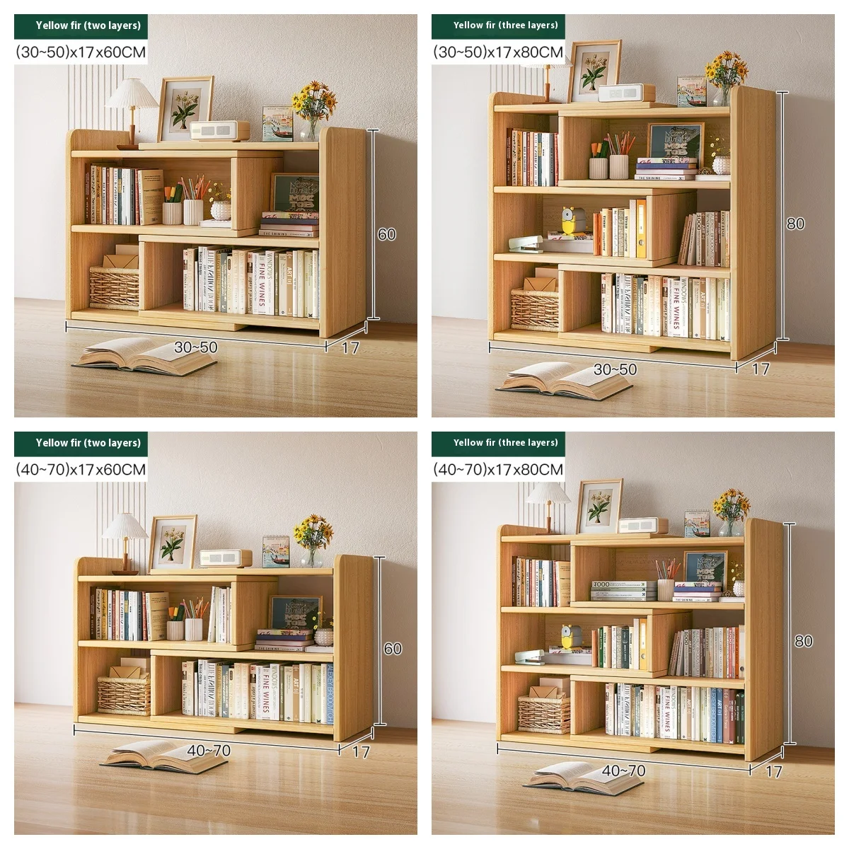 High quality wooden office desktop storage shelf multi-layer storage cabinet office  cabinet students book shelf bookcase