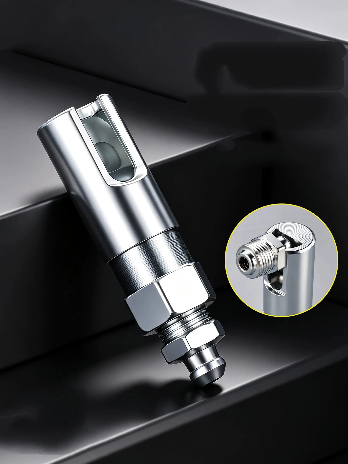 Recessed Straight Grease Nipple 90 Degree Coupler Grease Oil Nozzle for For Tight Spaces Auto Machinery Maintenance