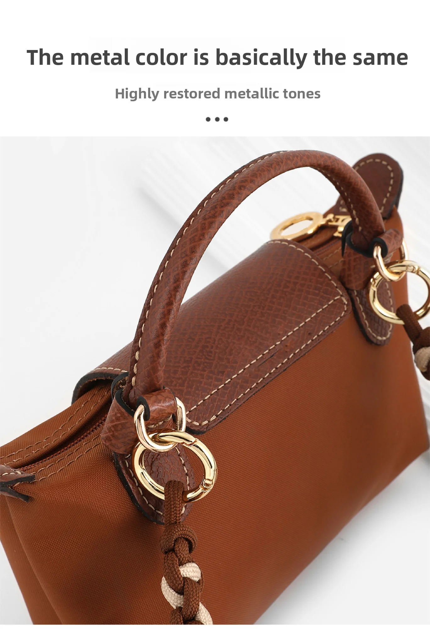 Woven Bag Shoulder Strap For LongchampS Hand Knitting Soft Texture Durable Fashion Good Quality Bag Modification Bag Accessories
