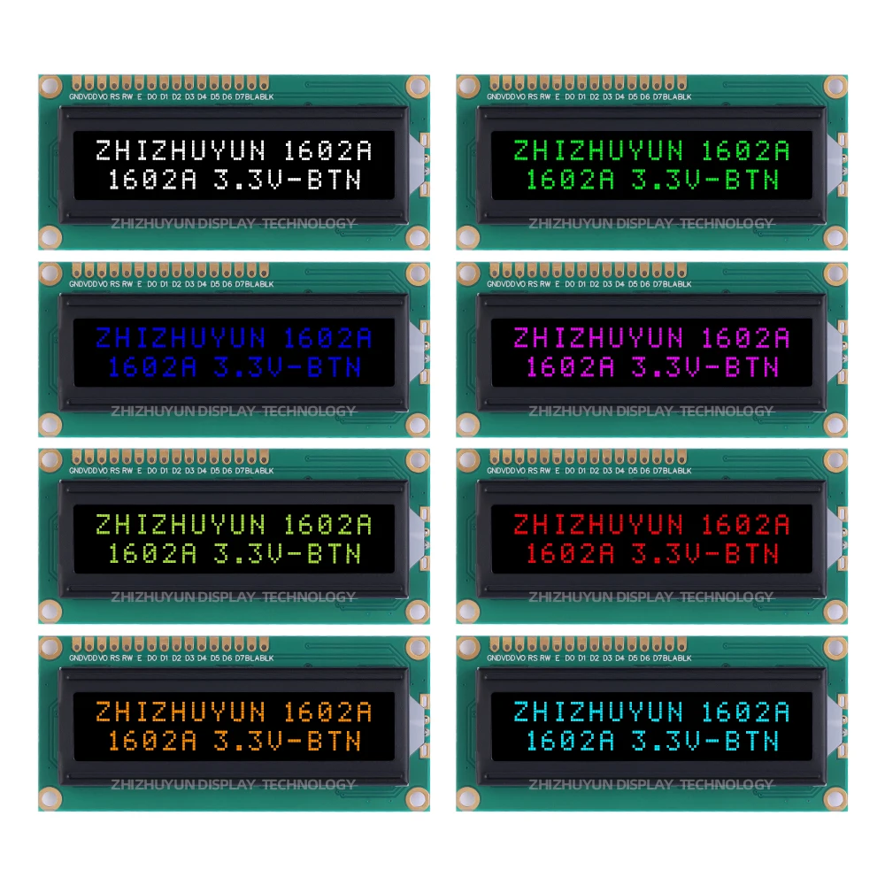 شاشة عرض LCD مصفوفة نقطة ، نقطة شخصية ، فيلم أسود BTN ، نص أبيض ، V ، SPLC780D ، بضائع فورية ، 1602A