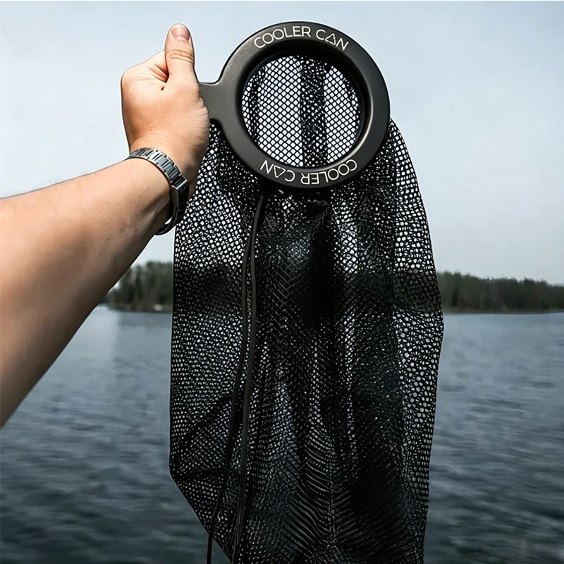 Portable Cooler Trash Can Attachment Suitable for Boats, Camping, Trucks, ATV & SXS | No-Installation for Roto-Molded Coolers |