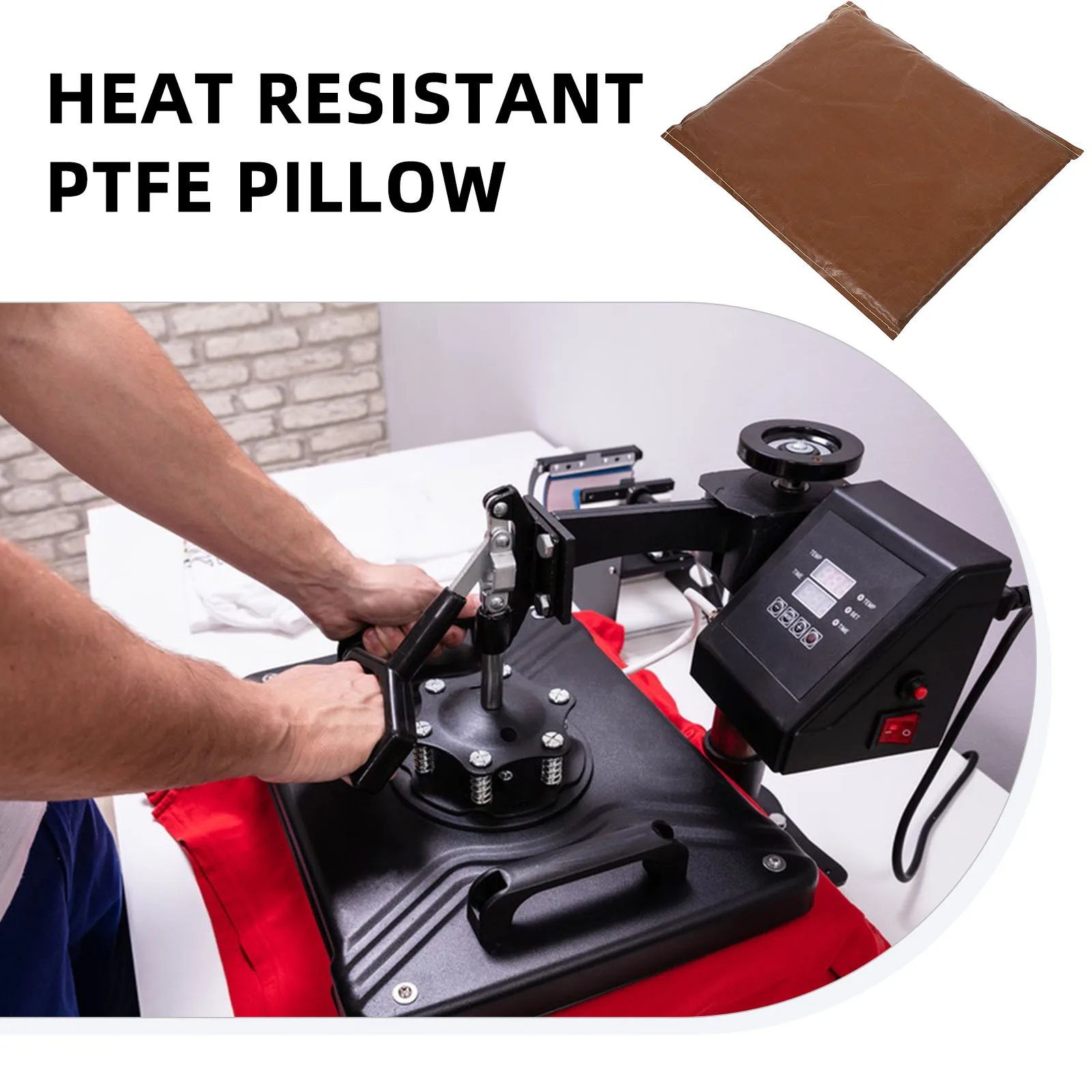 Almofada de Transferência Térmica Reutilizável de PTFE Resistente ao Calor 15x12 polegadas para Pequenos Projetos, Roupas de Bebê e Ferramentas de Vinil