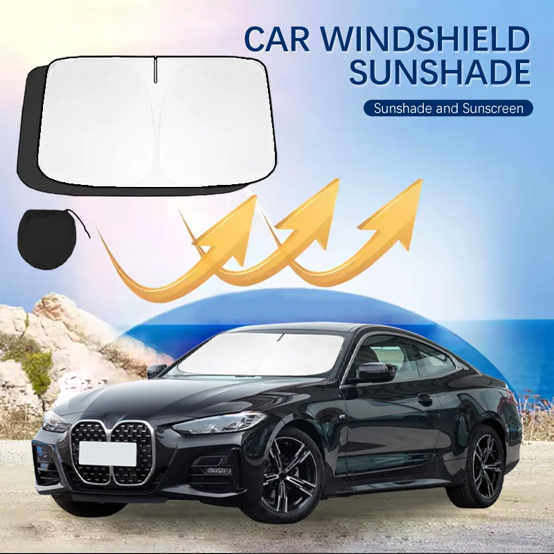 Car Windshield Sun Shade Covers for Front Window Sunscreen UV Parasol For BMW 4 Series F33 F36 G22 G26 Summer Car Accessories