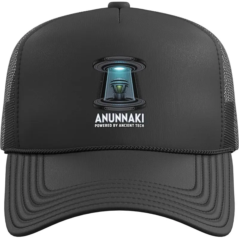 Powered by Anunnaki Tech Enki Sumerian Alien Origins Trucker Hat with Adjustable Mesh Back
