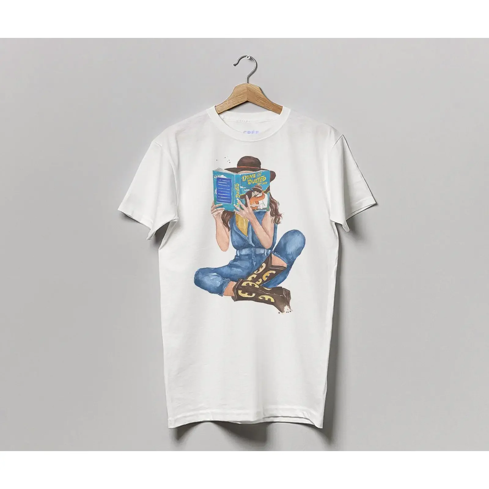 Done and Dusted book t shirt 100 cotton bookish tee hair color skin options vintage Washed Soft Versatile Comfortable graphic
