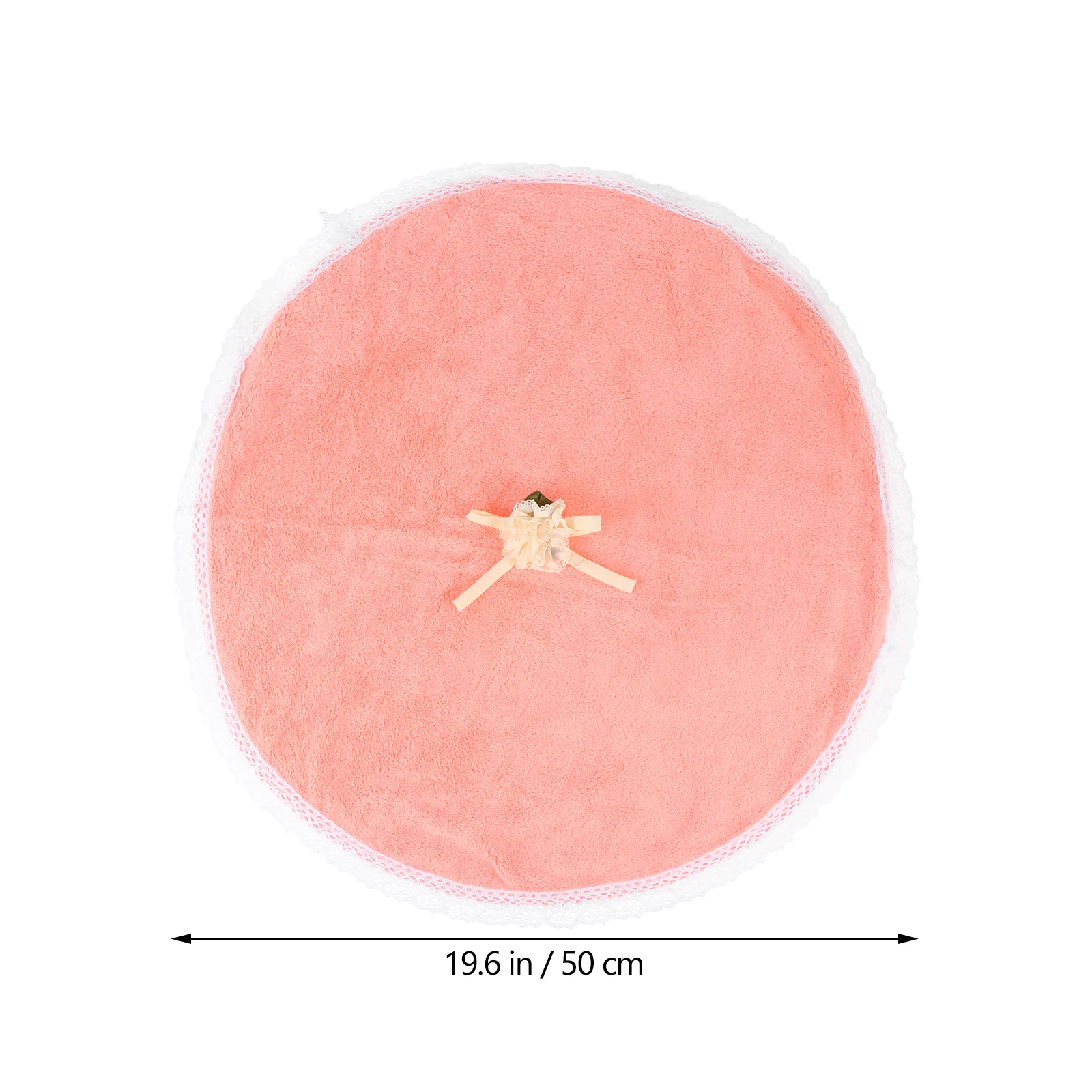 

Round Hand Towel Coral Fleece Quick Drying Small Size Bathroom Kitchen Use Hanging Loop Absorbent Soft Long Lasting Washable