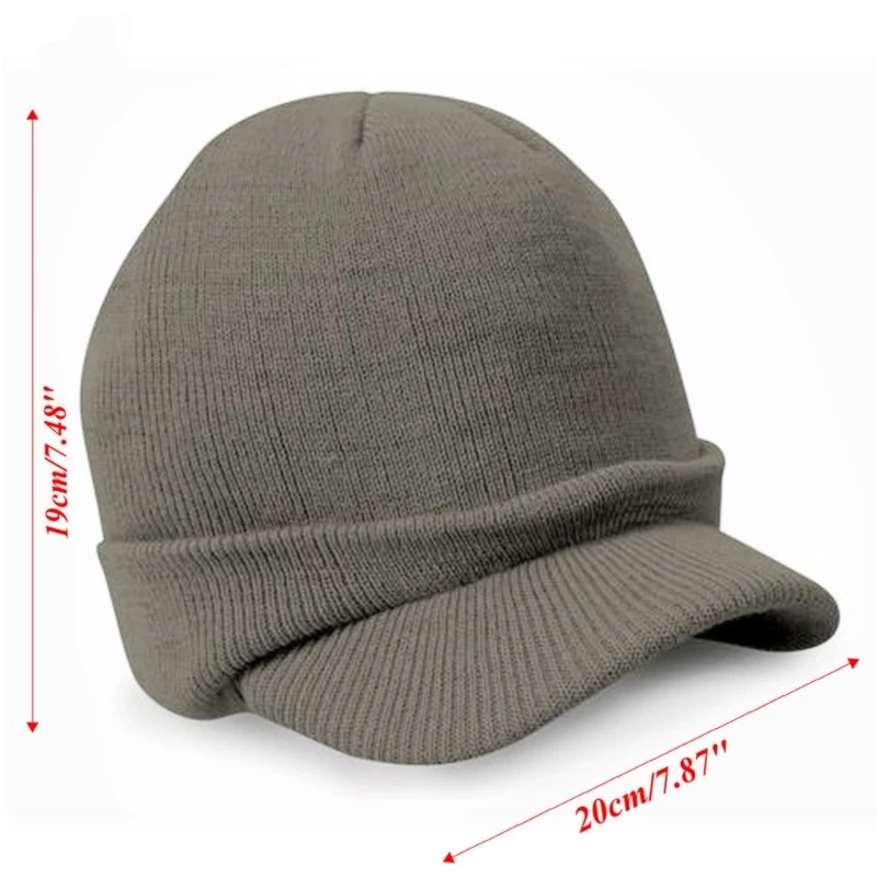 Knit Baggy Beanie Hat Ski Slouchy Baseball Headdress Ornament for Women Men Outdoor Camping Keeping Warm Supply