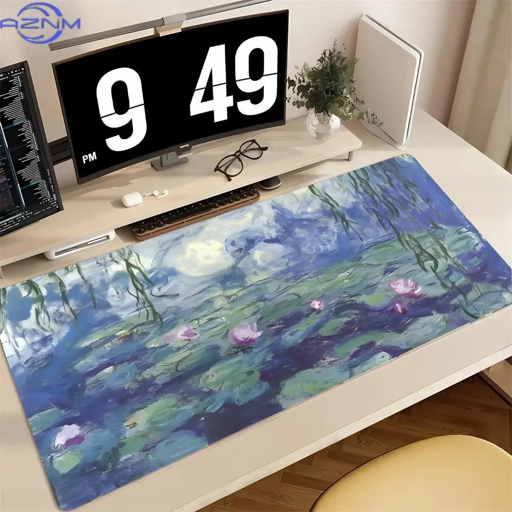 Impressionist Art Claude Monet Mouse Pad Mousepad Large Gaming Mouse Pad LockEdge Thickened Computer Keyboard Table Desk Mat