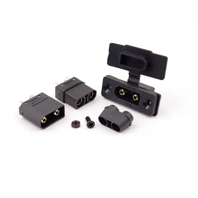 XT90NE Lithium Battery Charging Connector Wire Fixed Female Head Welded Type Gold-plating XT90 Terminal Male New Energy Plug