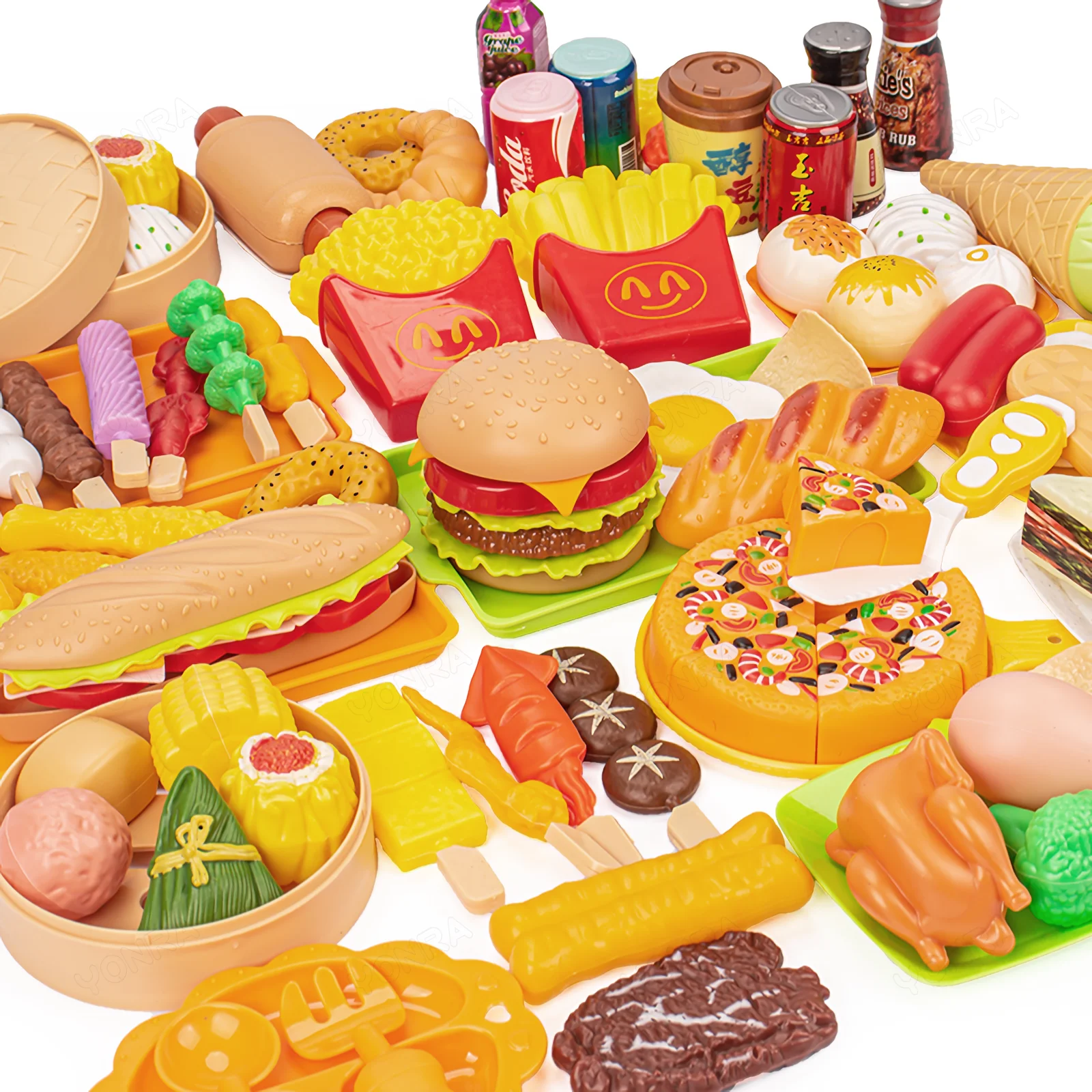 Mini jouets de petit déjeuner, ensemble de nourriture, Simulation de cuisine pour enfants, multi-ensemble, cadeau de noël pour enfants