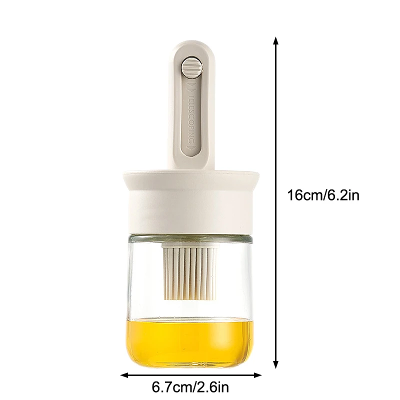 Botella dispensadora de aceite sin BPA, juego de cepillos de silicona resistentes al calor para hornear, cocinar, barbacoa, cocina, accesorio al aire libre para Picnic, 2 uds.