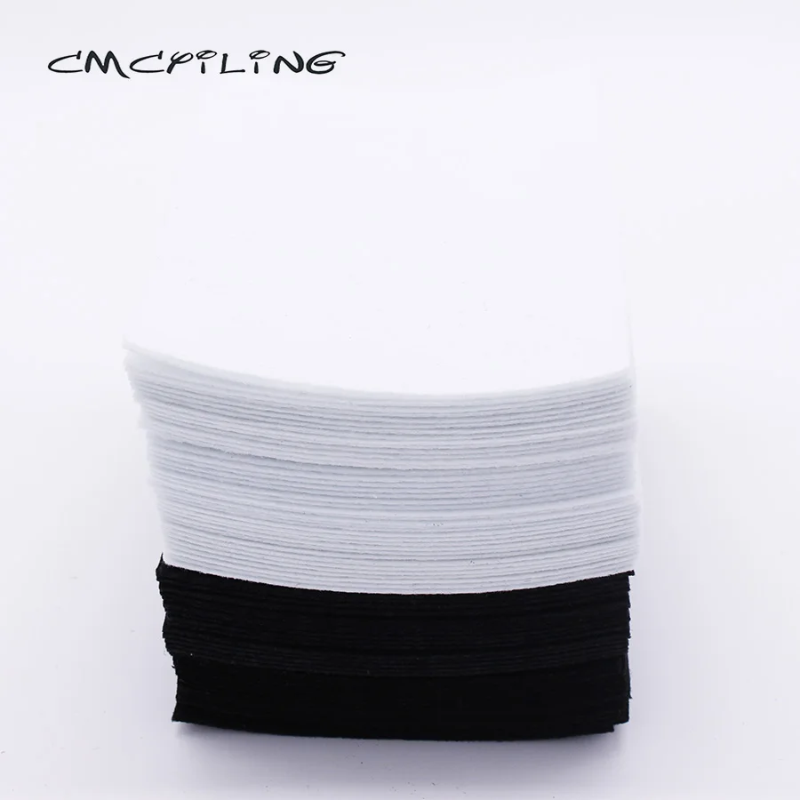 40Pcs/Lot 10*15cm White Felt Fabric Nonwoven Sheets For Needlework DIY Sewing Handmade 1 MM Thickness Polyester  Cloth