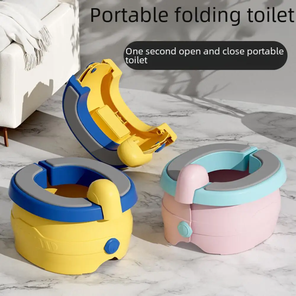 Portable Folding Toilet Compact Travel Convenient Home Kids Potty Commode Bathroom Accessories Toddler Toilet Wholesale Price