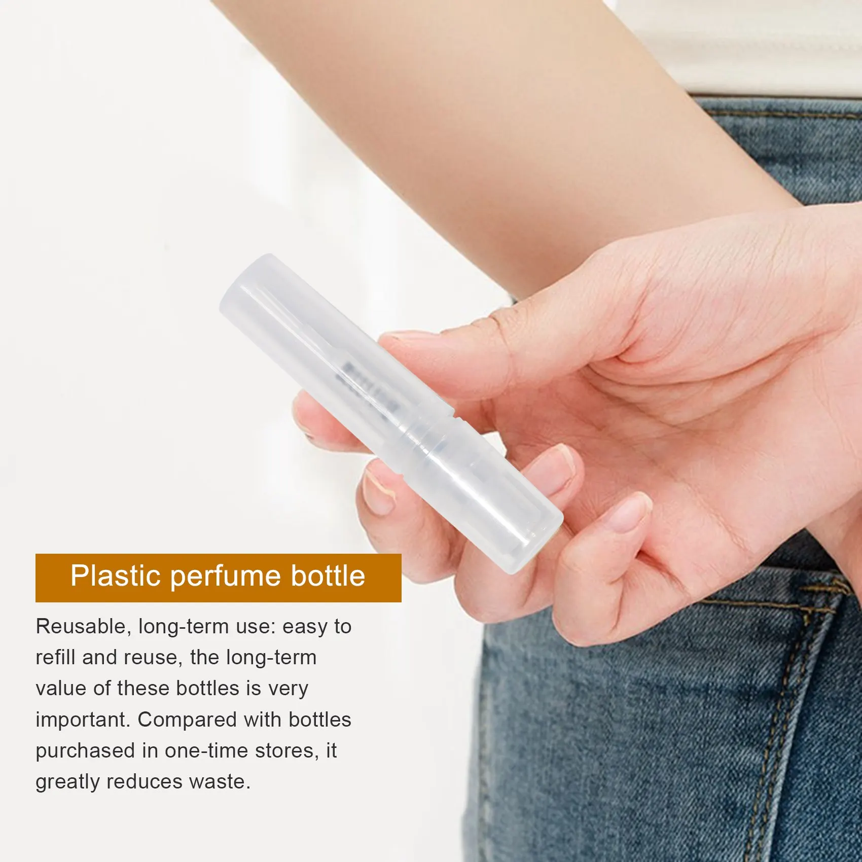 Mini Transparent 2 ML Plastic Bottle Perfume Empty Sample Bottle Suitable for Travel 60Pcs