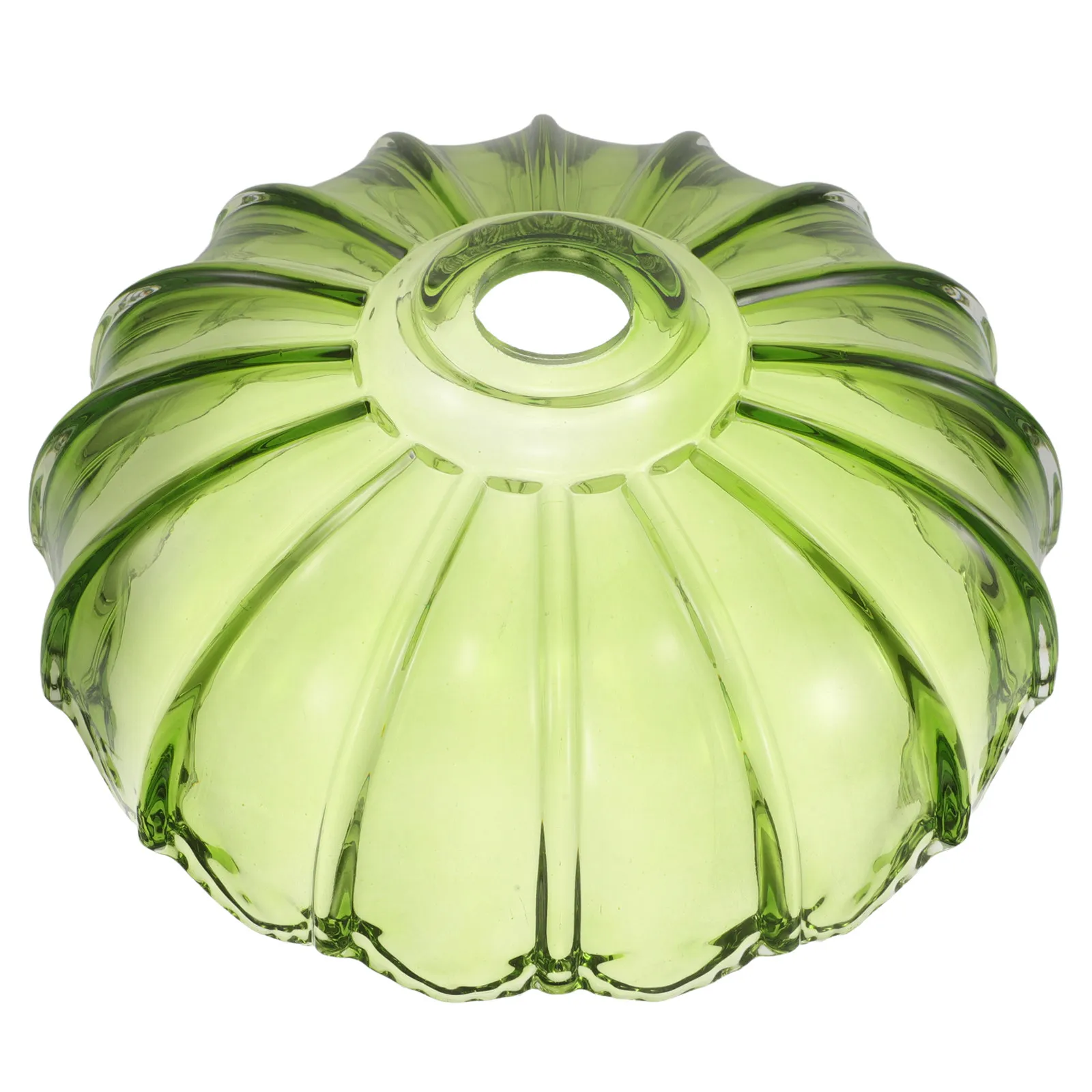 

Зеленый стеклянный плафон-тыква для подвесного светильника, декоративный винтажный плафон в форме колокола для потолочного светильника