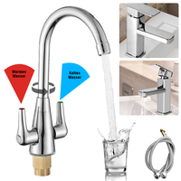 Sink Faucet Bathroom Basin Faucet Hot Cold Water Sink Mixer Tap Kitchen Water Faucet w/60cm water inlet hose